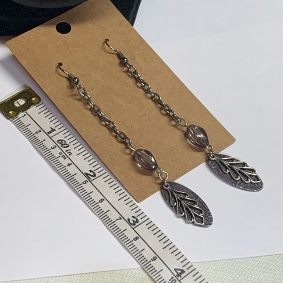 💐5/25 extra long dangle chain leaf statement - Picture 6 of 7